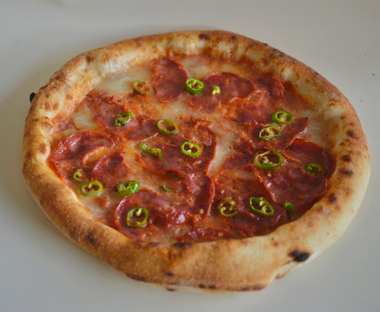 Organic pre-baked Diavola Pizza