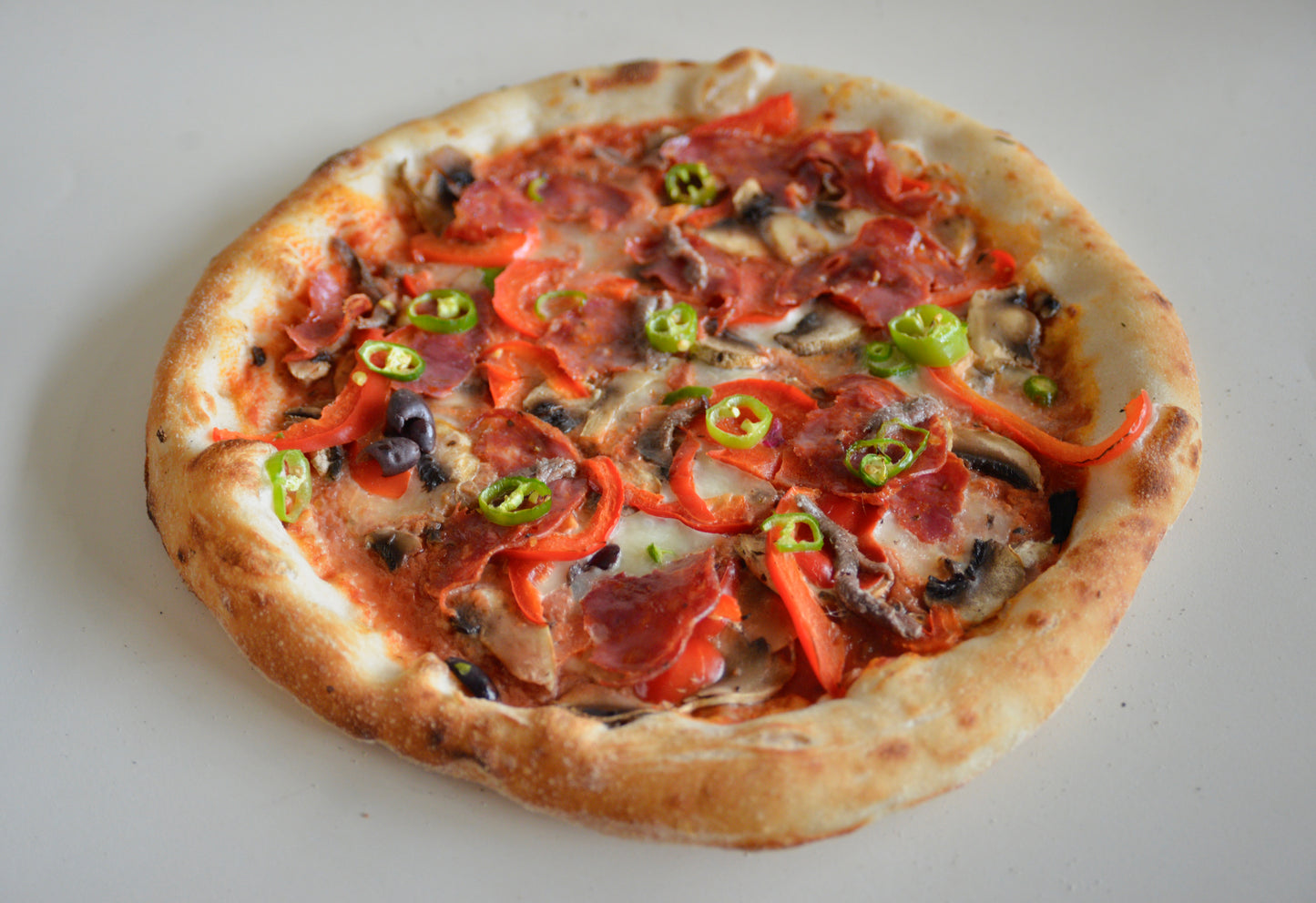 Organic pre-baked Old bridge favourite Pizza